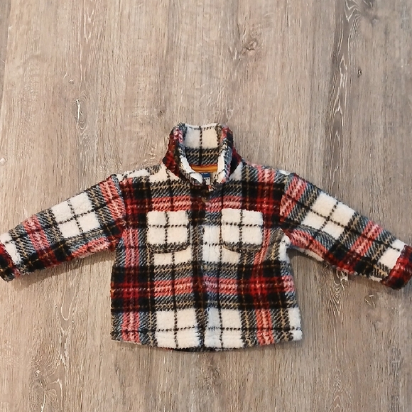 OLD NAVY Plaid Shaket 12-18 Months - Picture 1 of 6